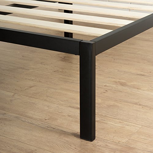 Zinus Cama de plataforma metálica Mia Modern Studio 1500H de 35,5 cm, Base para colchón, Sin necesidad de usar un somier, Sólido soporte de listones de madera, Fácil montaje, 150 x 200 cm