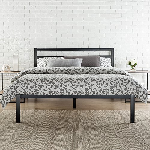 Zinus Cama de plataforma metálica Mia Modern Studio 1500H de 35,5 cm, Base para colchón, Sin necesidad de usar un somier, Sólido soporte de listones de madera, Fácil montaje, 150 x 200 cm