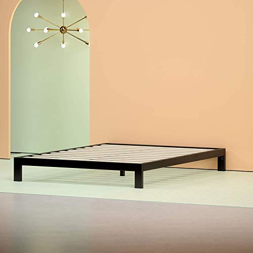 Zinus Cama de plataforma metálica Modern Studio 2000 de 25,4 cm, Base para colchón, Sin necesidad de usar un somier, Sólido soporte de listones de madera, Fácil montaje, 150 x 190 cm