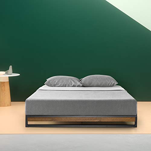 Zinus Cama de plataforma sin cabecero Suzanne de 15,2 cm, Base para colchón, Sin necesidad de usar un somier, Sólido soporte de listones de madera, Fácil montaje, 150 x 200 cm