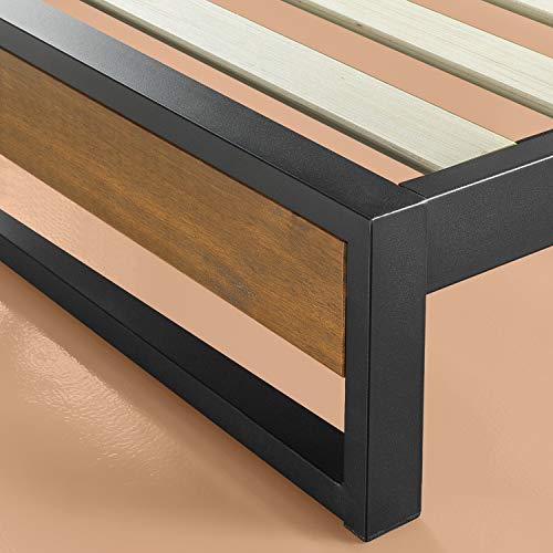 Zinus Cama de plataforma sin cabecero Suzanne de 15,2 cm, Base para colchón, Sin necesidad de usar un somier, Sólido soporte de listones de madera, Fácil montaje, 150 x 200 cm