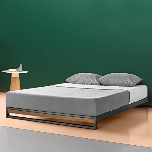 Zinus Cama de plataforma sin cabecero Suzanne de 15,2 cm, Base para colchón, Sin necesidad de usar un somier, Sólido soporte de listones de madera, Fácil montaje, 150 x 200 cm