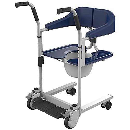 ZWJABYY Elevador para Silla De Ruedas,Gruas para Personas Mayores,BañO Sillas De Ruedas,Silla De BañO con Inodoro para Ancianos Discapacitados,120Kg/265 LB De Carga,BasicEdition-Blue