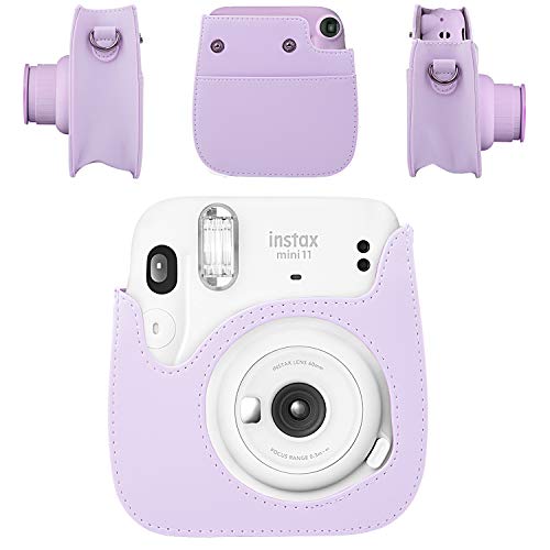 ZWOOS 10 en 1 Accesorios Compatible con Instax Mini 11, Incluida Funda para cámara, álbum y Otros Artículos para Recopilar y Mostrar Fotos (Lilac Purple)