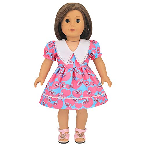 ZWOOS Ropa de Muñeca Bebé para New Born Baby Doll, Adorable Vestido de Algodón para Muñecas 36-43 cm, Paquete de 4