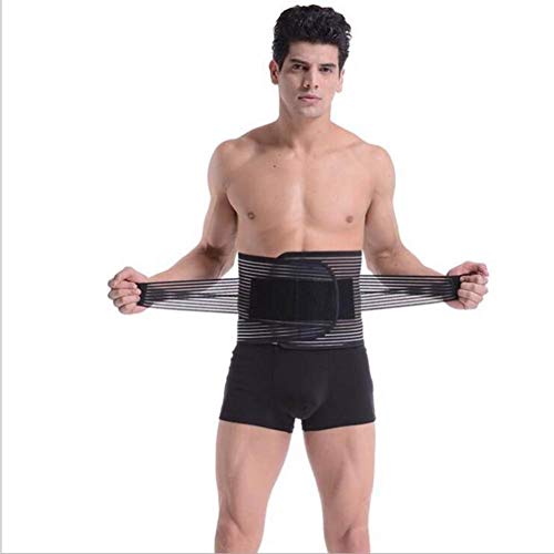 ZWQASP Negro Beige más el tamaño XXL Nueva Lumbar Sacro del Apoyo Trasero del corsé espinal lumbosacra Ortesis de Correa de Soporte Corrector de la Postura Brace (Color : Black, Size : M)