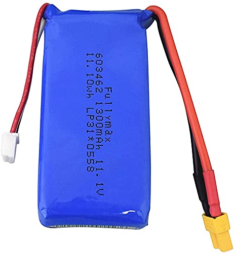 ZYGY 2PCS 11,1V 1300mah batería de Litio de Cabeza XT30 para batería de avión de ala Fija con Control Remoto Wltoys XK X450