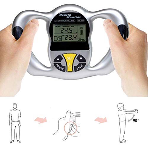 ZYJ Medidor de Grasa de IMC de Mano Digital electrónico - Máquina analizadora de índice de Masa Corporal con Pantalla LCD de Lectura, Monitor preciso portátil de 6 Segundos