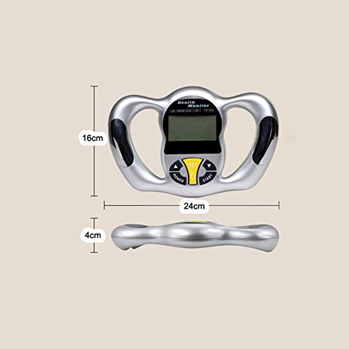 ZYJ Medidor de Grasa de IMC de Mano Digital electrónico - Máquina analizadora de índice de Masa Corporal con Pantalla LCD de Lectura, Monitor preciso portátil de 6 Segundos