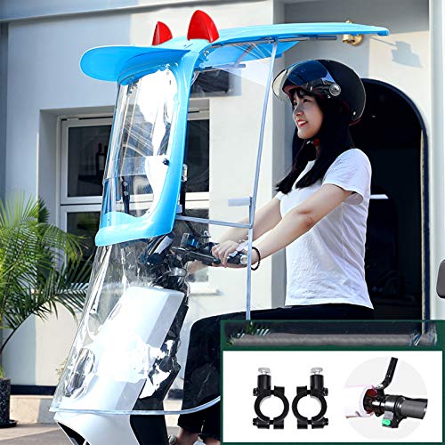 ZYQDRZ Vesor De Scooter Eléctrico, Visera De Scooter Sol, Visera Solar, Impermeable, Viento Y Arena,Azul,B