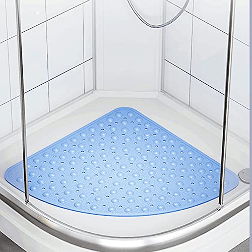 zzjj Antideslizante Estera Bañera Triángulo,Alfombrillas de baño Extra largas - Resistentes al Moho,Antideslizantes,con Ventosa. para Uso en el baño,Lavables a máquina,80 * 120cm (Gris)