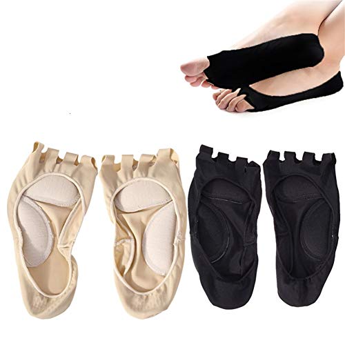 1 par de unisex adulta del pulgar del dedo del pie valgo y superposición del dedo pulgar Correctores corrección ortopédica, con punta-Cinco fascitis plantar invisible punta abierta calcetines que pued