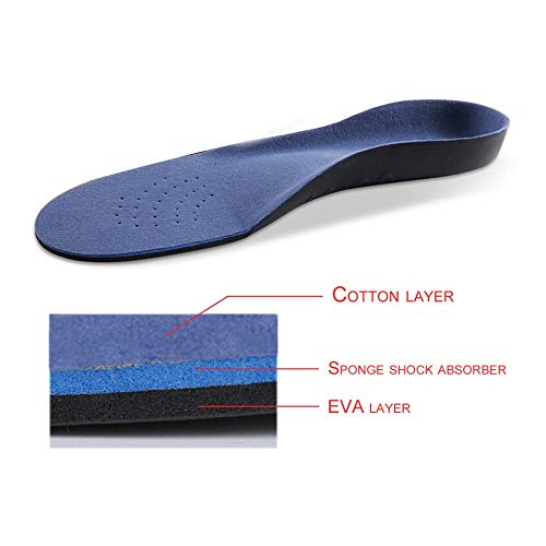 1 par Orthotic Flat Foot Arch Support Cojín Plantillas de zapatos Talón Alivio del dolor Hombres Mujeres Alivio de la fascitis plantar - Azul oscuro XS