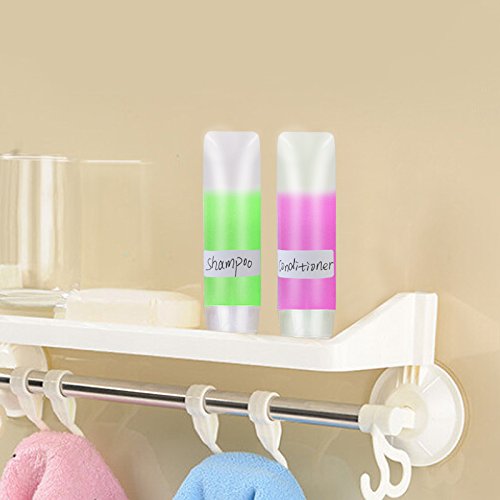 10 pcs de transparente envase de loción exprimible MEZOOM de botellas PE plastico de contenedor viaje con dos embudos y una etiqueta en equipaje o bolso