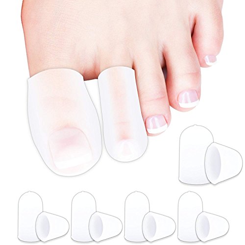 10 piezas de almohadillas de gel para proteger los dedos del pie y proporciona alivio de la pérdida o el crecimiento de las uñas de los pies, evita callos y ampollas, silicona para hombres y mujeres