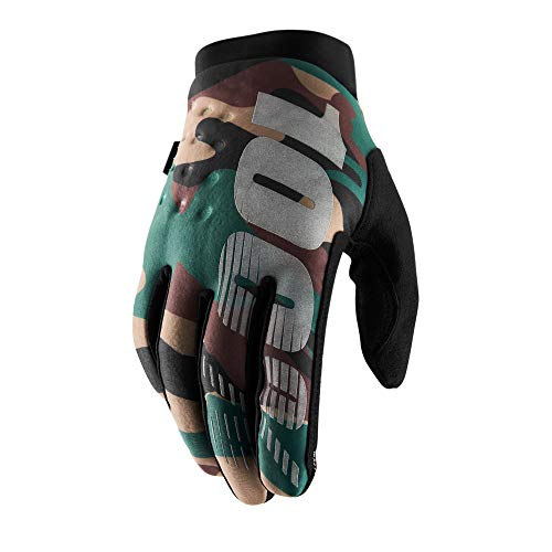 100% Brisker 100% Glove Guantes, Unisex Adulto, Camo/Black, XL