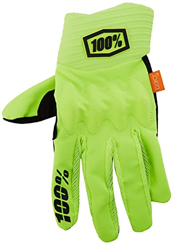 100 Percent Cognito 100% Glove Fluo Yellow/Black LG Guantes para ocasión especial, Amarillo Y Negro, Mediano para Hombre