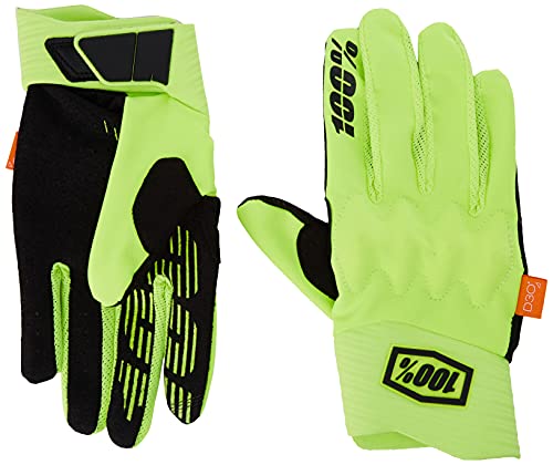 100 Percent Cognito 100% Glove Fluo Yellow/Black LG Guantes para ocasión especial, Amarillo Y Negro, Mediano para Hombre