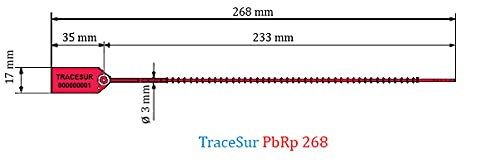 100 Precintos Rojos de plásticos numerados de 26,8 cm