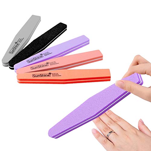 10pcs MIX color sol uñas Sponge Diamond Nail Buffer archivo lavable 100/180 de uñas para uñas dedo polaco