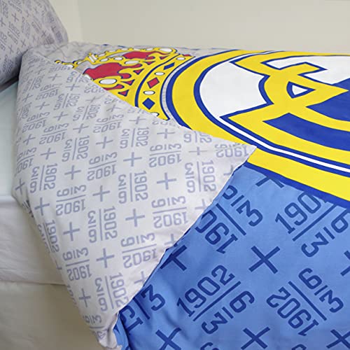 10XDIEZ Funda nórdica Real Madrid 186001 - (Cama de 90cm - Blanco)