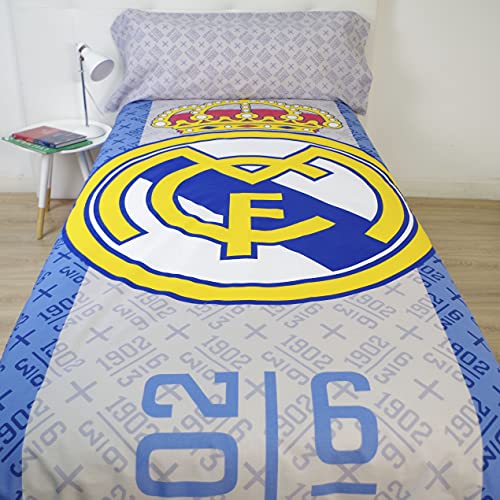 10XDIEZ Funda nórdica Real Madrid 186001 - (Cama de 90cm - Blanco)