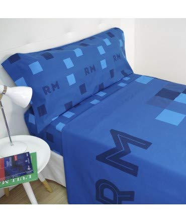 10XDIEZ Juego de sabanas Real Madrid 181040 - (Cama 90 cm - Azul)