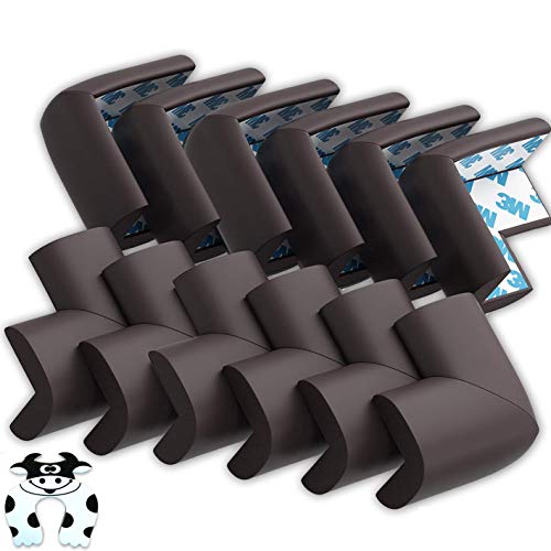 12pcs Protector de Esquinas Bebes y Niños Protecciones para bebés, Espuma Suave Protectores de Seguridad para Mesas Esquina y Aualquier Tipo de Muebles Anti-colisión Esquineras Cojines Protectores