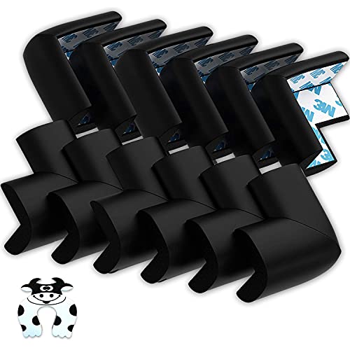 12pcs Protector de Esquinas Bebes y Niños Protecciones para bebés, Espuma Suave Protectores de Seguridad para Mesas Esquina y Aualquier Tipo de Muebles Anti-colisión Esquineras Cojines Protectores