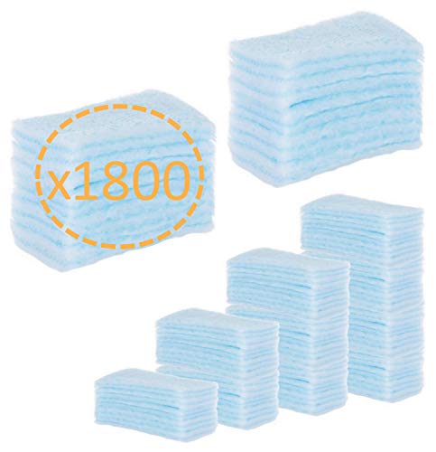 1800 Esponjas Jabonosas Desechables bebes, niños y adultos - Caja 1800 Unidades - Esponja Bebe Piel Sensible - Jabón ph neutro - 24 Esponjas x 75 Paquetes - Annote