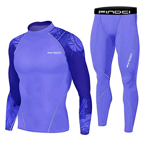 1Bests Hombres Apretado Ropa Deportiva Gimnasio Entrenamiento Correr Camo Exclusivo Deportes Trajes De Entrenamiento, Empalme Púrpura Oscuro, Large