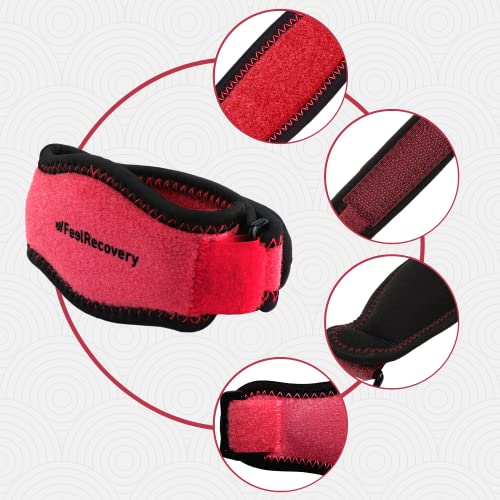 2 Coderas Epicondilitis Hombre/Mujer - Cinchas Codo de Tenista y Golfista - Cintas para Tendinitis y Alivio del Dolor - Banda Epicondilitis para Tenis, Padel, Golf, Gym (Burdeos)