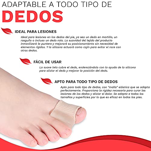 2 Enderezador de Pie para Dedos Martillos- Corrector de Dedos Martillos y Superpuestos- Alivio Dolor Dedos de Pie- Protector Dedos Pie Martillo- Separador Silicona- Para Hombres y Mujeres