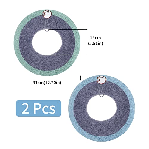 2 Fundas de asiento de inodoro Cojín de baño más cálido para inodoro Cojín de asiento de inodoro lavable Cojín de inodoro engrosado Cubierta de asiento de inodoro estirable para mbarazadas y ancianos