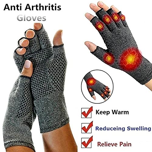 2 Pares de Guantes de Invierno para la Artritis, Guantes de Pantalla táctil, Guantes de compresión para Terapia antiartritis y Alivio del Dolor en Las articulaciones, cálido -a2-L