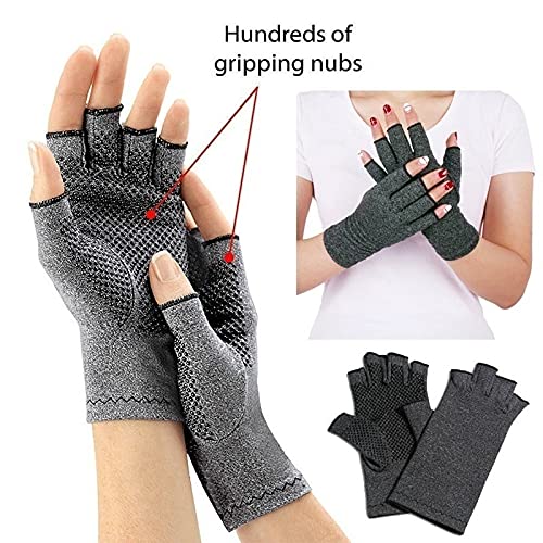 2 Pares de Guantes de Invierno para la Artritis, Guantes de Pantalla táctil, Guantes de compresión para Terapia antiartritis y Alivio del Dolor en Las articulaciones, cálido -a2-L