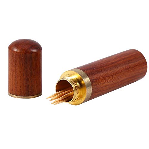 2 Pcs Porta Agujas De Madera, Palillo de Dientes Tubo, Caja De Agujas De Almacenamiento De Mini Agujas De Coser Portátiles Herramienta De Costura De Contenedores De Agujas Generous