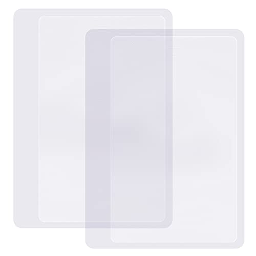 2 Piezas Lupas de Bolsillo de Plástico Lupa de Lectura de PVC Lente de Lupa de 300 por Ciento Lupa de Mano Lupa de Regla Arrancador de Fuego Solar Tamaño de Tarjeta de Crédito, 8,5 x 5,5 cm