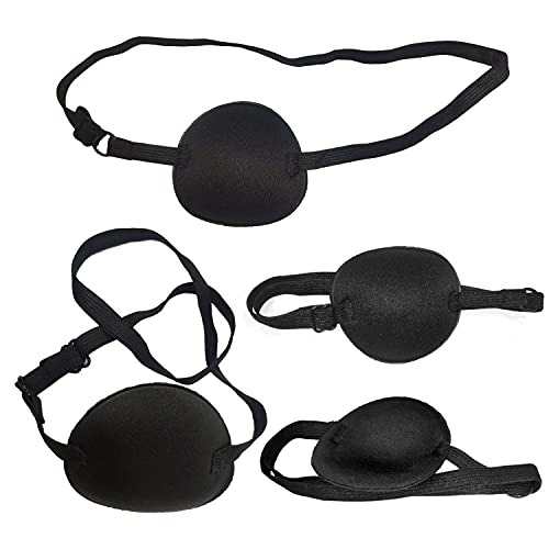 2 piezas, máscara ocular individual, Máscara de ojos cosplay，máscara ocular pirata, longitud de correa ajustable, elástica y cómoda, apta para niños y adultos, adecuada para la ambliopía y el ojo vago