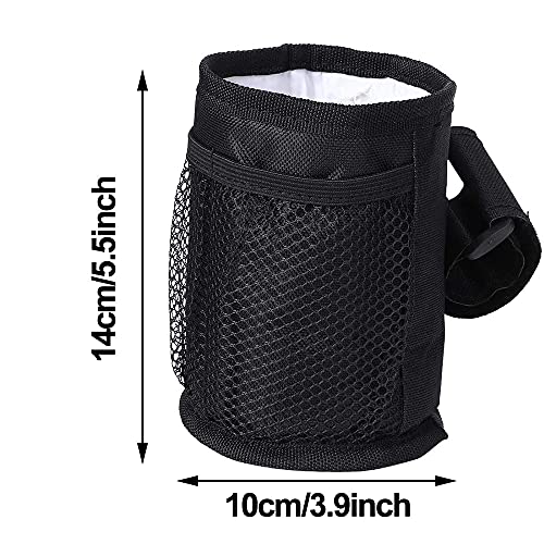 2 Piezas Portabotellas Botella Agua Bicicleta, Bolsas Botella Agua para Bicicleta, Soporte para Vasos de Bicicleta, Manillar Bolsas Botella Agua, para Cochecito, Scooter (Negro)