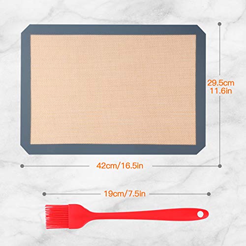 2 Piezas Silicona para Hornear Mats, Lámina de Horno,Tapetes para Hornear Láminas de Horno,Papel de Horno de Silicona Reutilizable(42x29,5 cm)