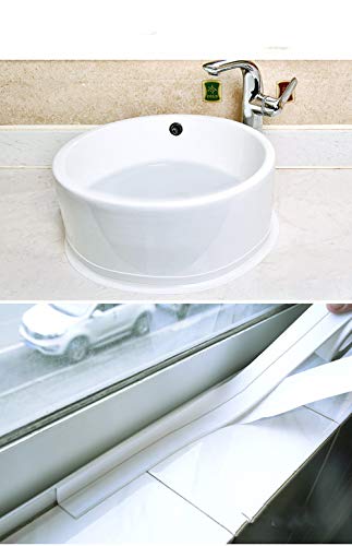 2 Rollos Cinta Selladora Resistente al Agua, cocina casera Impermeable a Prueba de Moho Cinta de Sellado Autoadhesivas para Baño Bañera, Cocina, Fregadero y Pared (3,8 cm * 3,2 m, blanco)