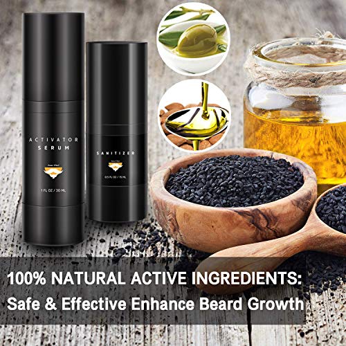 2021 Kit De Barba,Jane Choi Kit Natural Barba Cuidado Para Hombres Contiene Suero Activateur+Rodillo De Barba+Spray +Peine Productos Barba