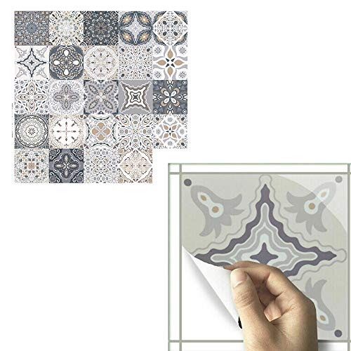 24 Pegatinas para Azulejos de Pared, Adhesivo de Pared, Pegatinas de Baldosas, Calcomanías Autoadhesivas de Vinilo para Cocina, Sala de Estar, Baño, Decoración del Hogar (20cm x 20cm)