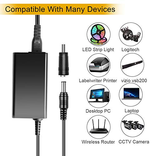 24V 2.7A Cargador Universal,TAIFU 24V Adaptador de Conmutación 5.5x2.1mm Enchufes 5.5x2.5mm/3.5x1.35mm/4.0x1.7mm/4.8x1.7mm/5.5x3.0mm/6.5x4.4mm Convertidor Transformador Fuente de Alimentación