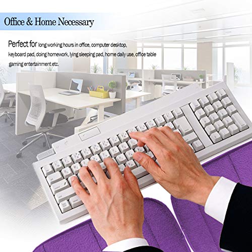 2pz Portátil Computadora Muñeca Codo Almohadilla, Reposamuñecas Teclado Muñeca Codo Apoyo Estera Descanso Brazo Almohadilla para Oficina Deskto Trabajando Gaming(7.9 x 11.8 Inch) Morado