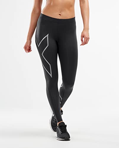 2XU WA4173b Pantalón Compresivo, Mujer, Plateado, XS