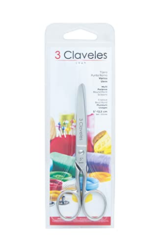 3 Claveles 44 Tijera Dependiente 5", 12.5 Cm, Gris