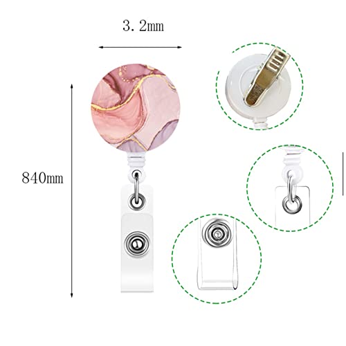 3 piezas de cordón retráctil titular de la tarjeta de identificación titular de llavero clip para teléfono, cámara, USB, llave, llavero, titular de la insignia