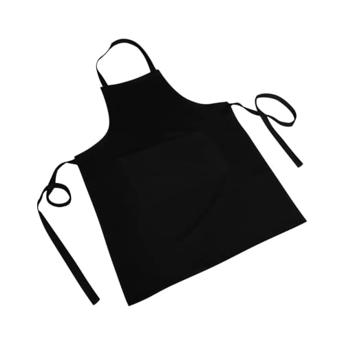 通用 3 Piezas Delantales  Impermeables Negros - Delantal Chefs Cocina para Cocinar/Hornear  Con Bolsillo para Hombres y Mujeres (Negro, 60x90cm)